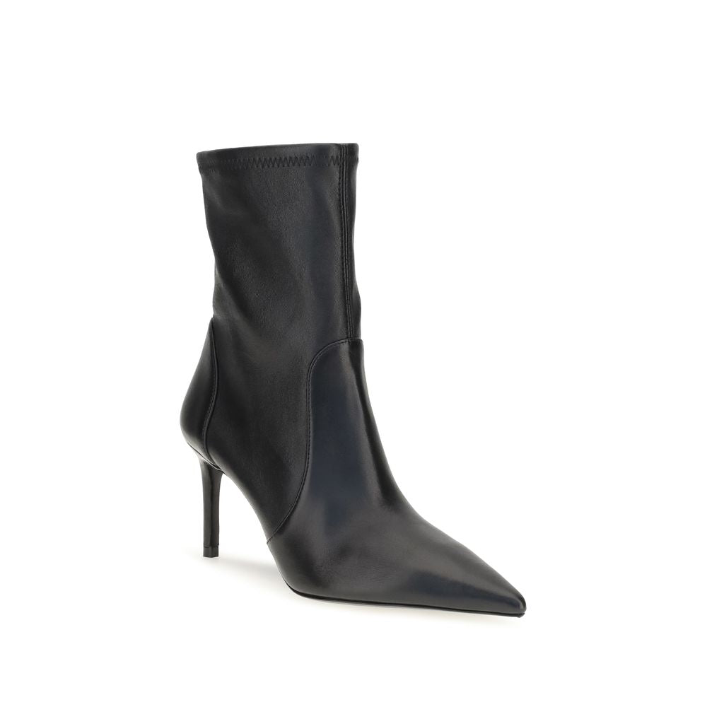 Stuart Weitzman Schwarze Ankle Boots aus Kalbsleder Bos Taurus