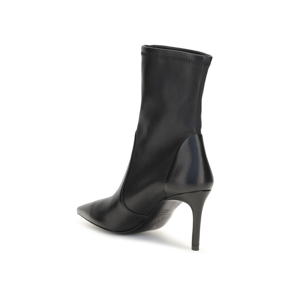 Stuart Weitzman Schwarze Ankle Boots aus Kalbsleder Bos Taurus