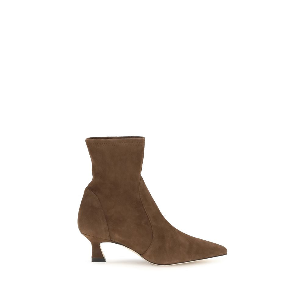 Stuart Weitzman Braune Ankle Boots aus Kalbsleder Bos Taurus