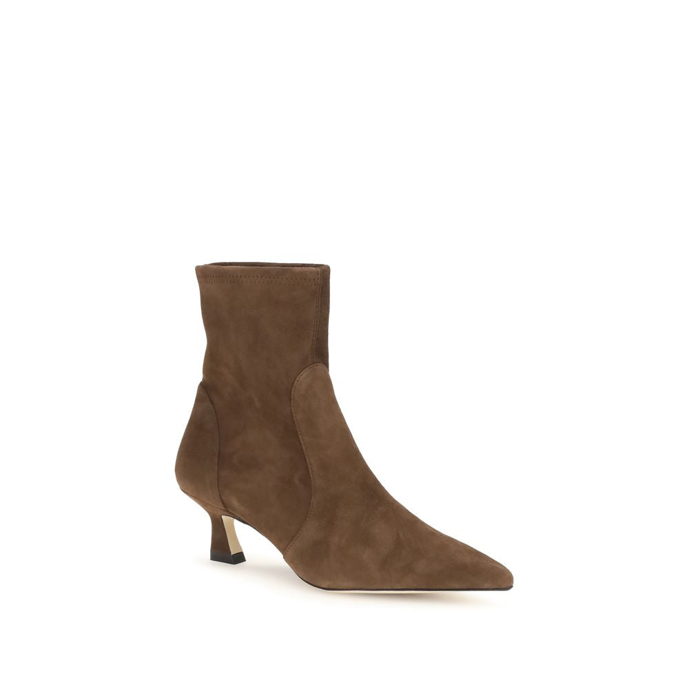 Stuart Weitzman Braune Ankle Boots aus Kalbsleder Bos Taurus