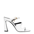Versace Weiße Leder-Stiletto-Sandalen