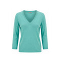 Malo Blauer Baumwollpullover für Damen