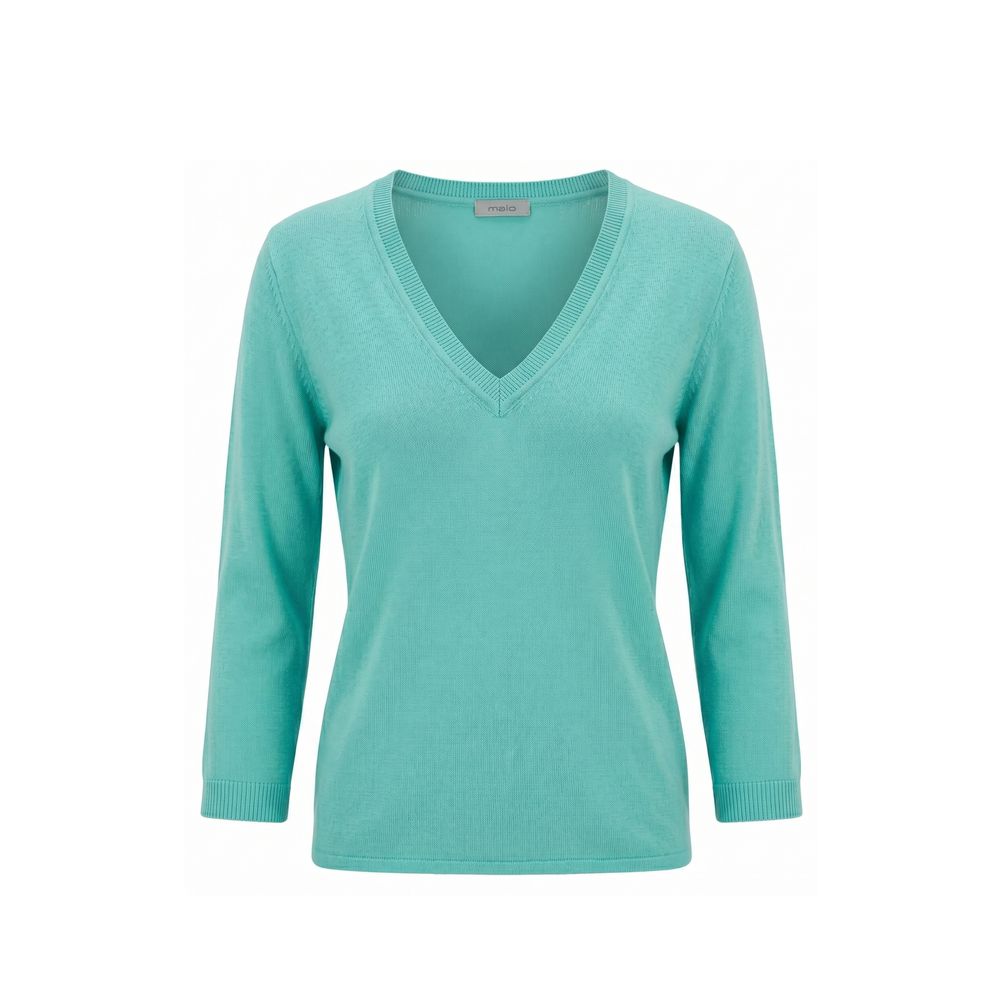Malo Blauer Baumwollpullover für Damen