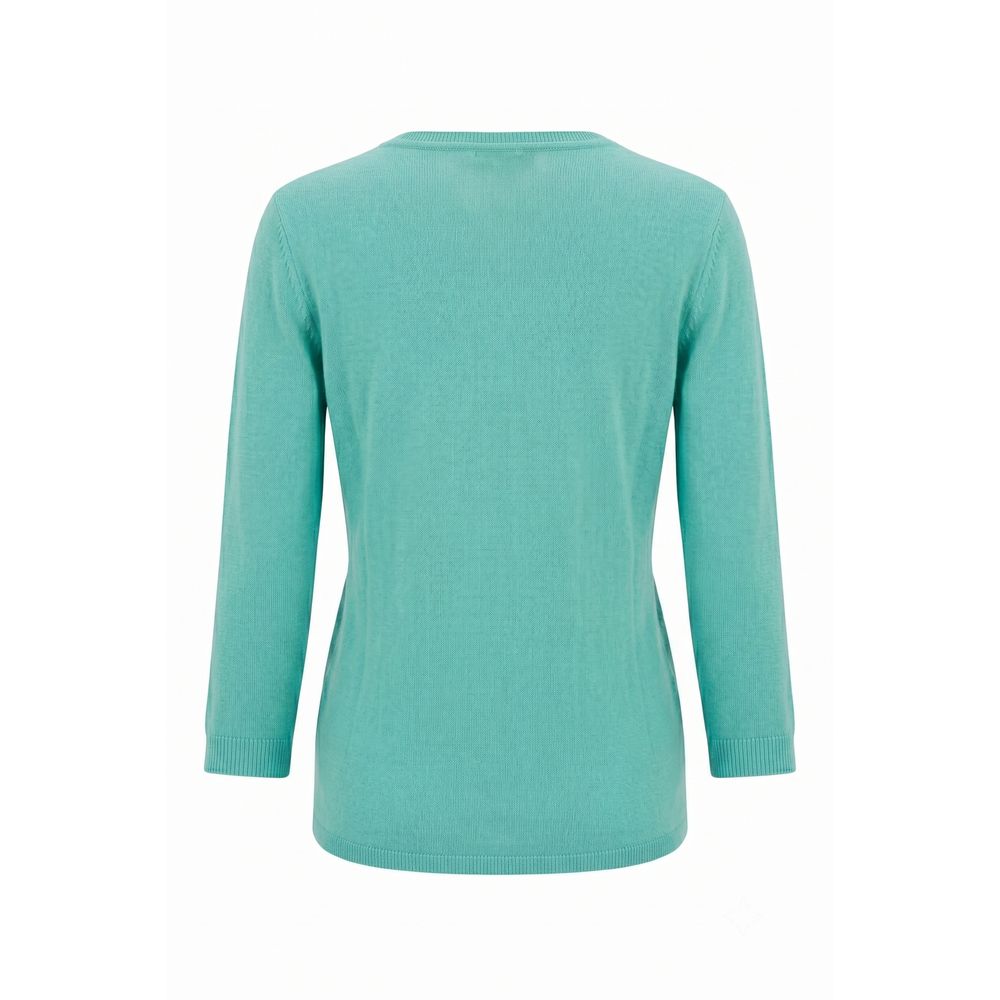 Malo Blauer Baumwollpullover für Damen