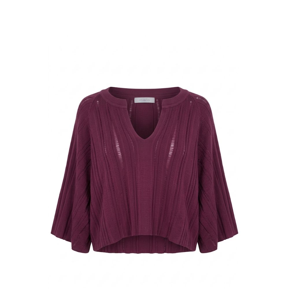 Malo Lila Baumwoll-Damenpullover