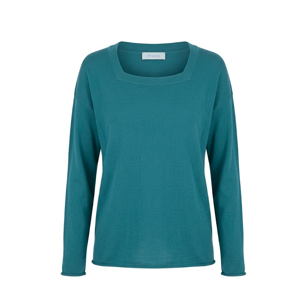 Malo Baumwollpullover in Blau