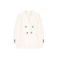 Brunello Cucinelli Weißer Blazer aus reiner Schurwolle