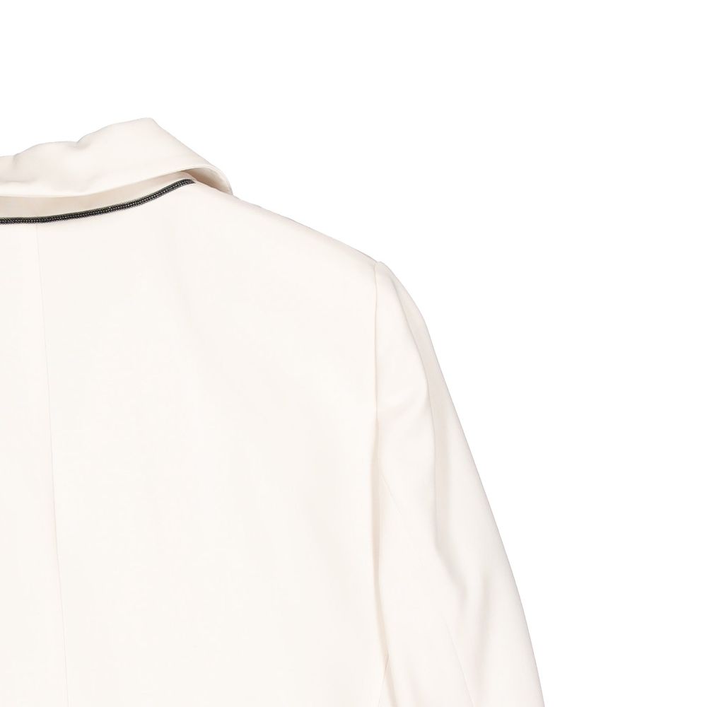 Brunello Cucinelli Weißer Blazer aus reiner Schurwolle