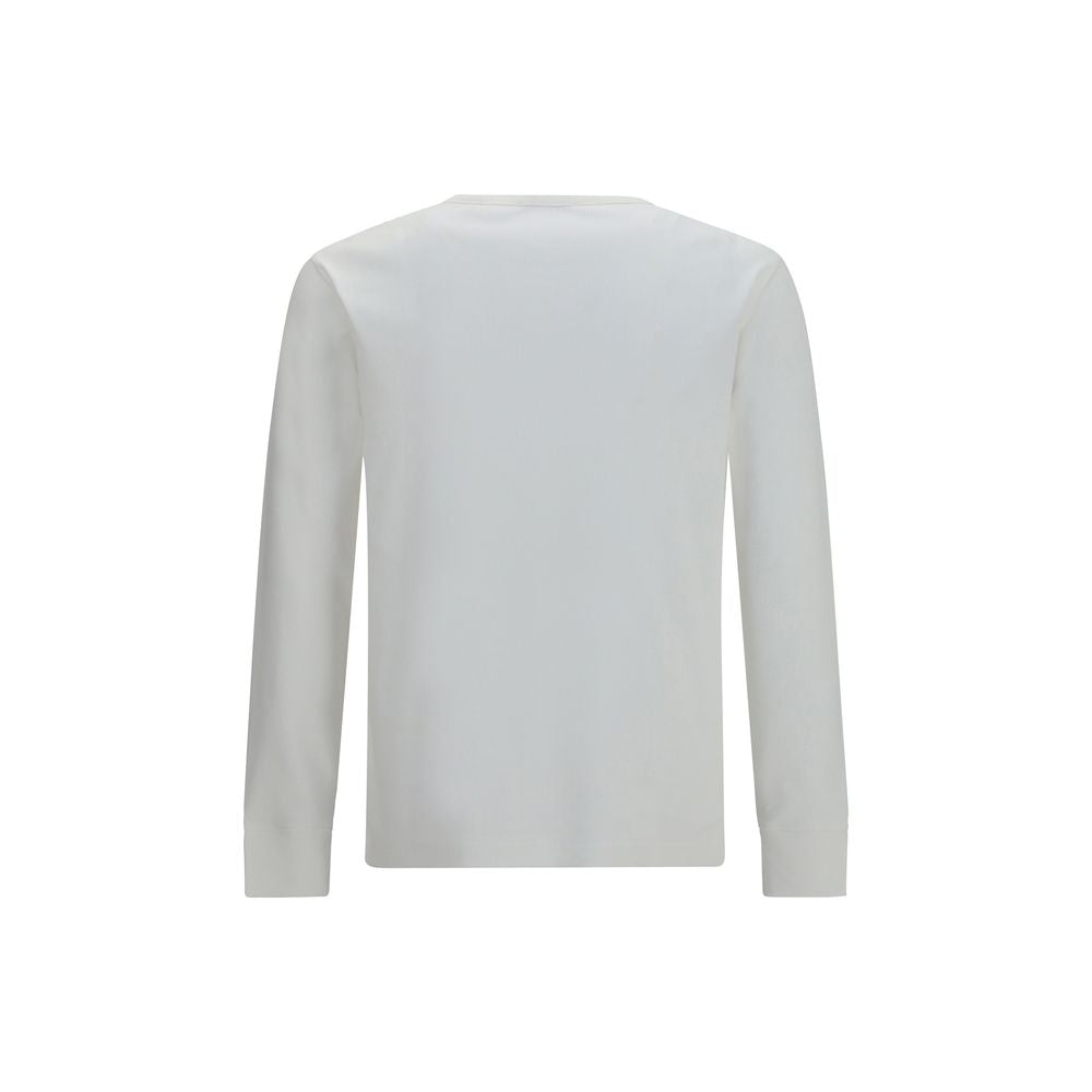 Burberry Weißes Langarm-T-Shirt aus Baumwolle