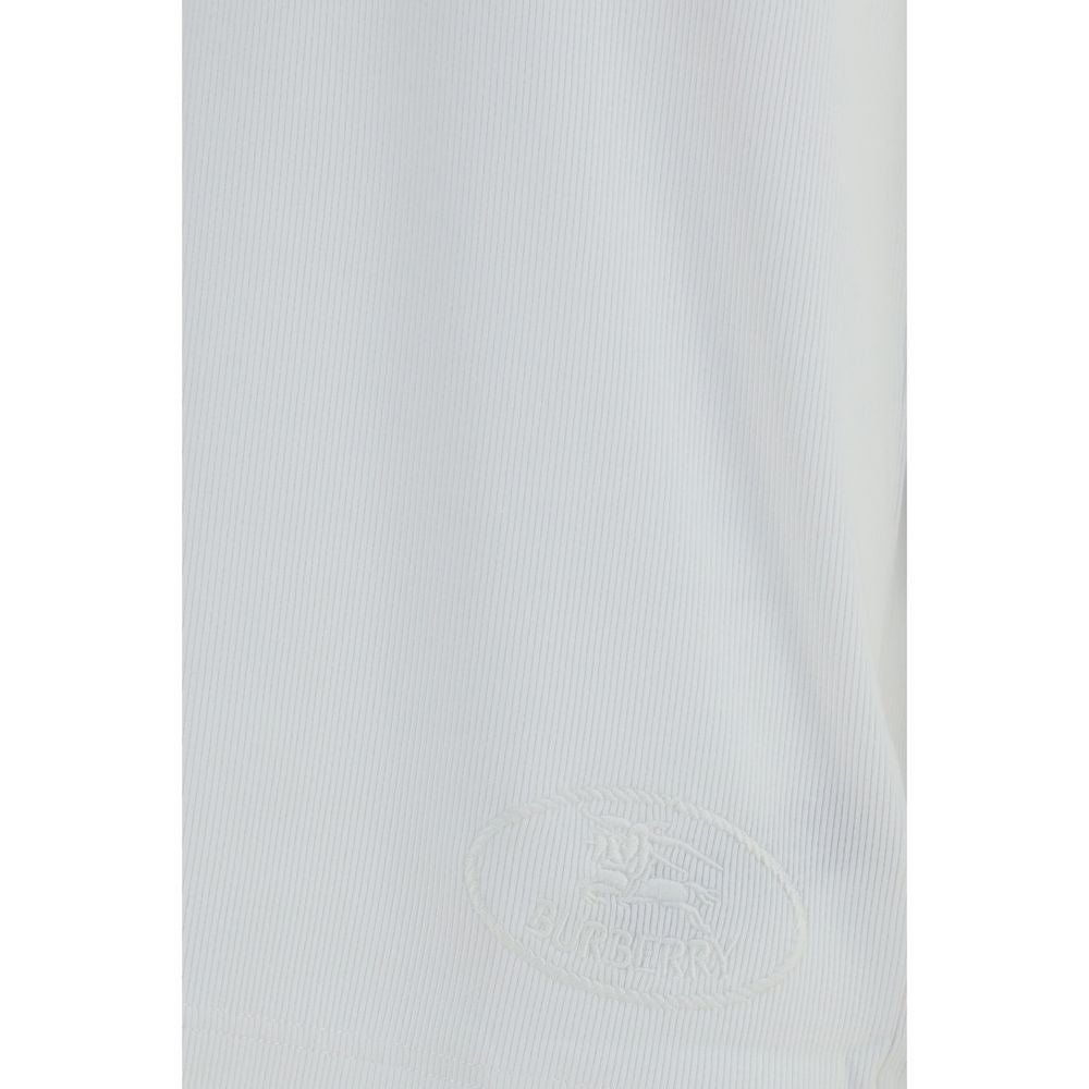 Burberry Weißes Langarm-T-Shirt aus Baumwolle