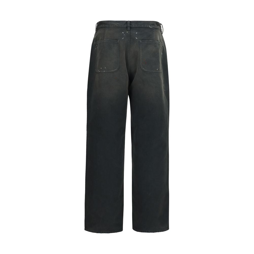 Maison Margiela Graue Baumwoll-Freizeithose
