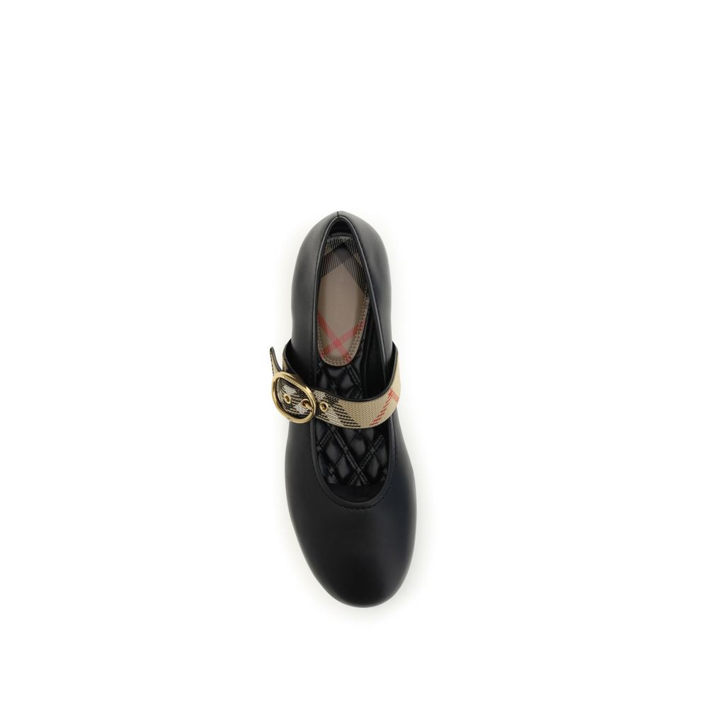 Burberry Schwarze Ballerinas aus Kalbsleder Bos Taurus