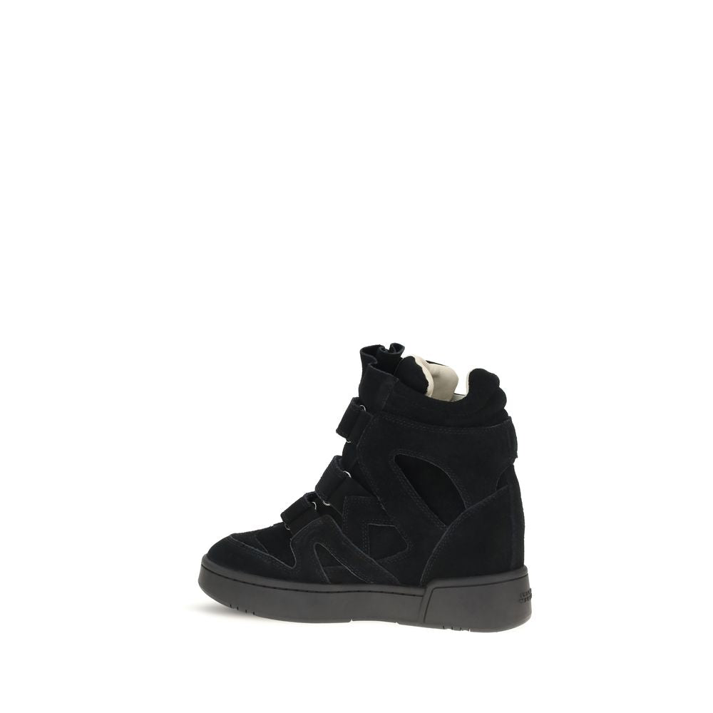 Isabel Marant Schwarze Bos Taurus Kalbsleder-Sneakers