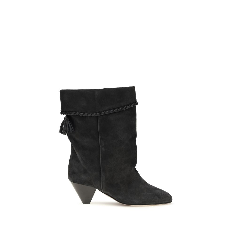 Isabel Marant Schwarze Bos Taurus Kalbsleder-Stiefel
