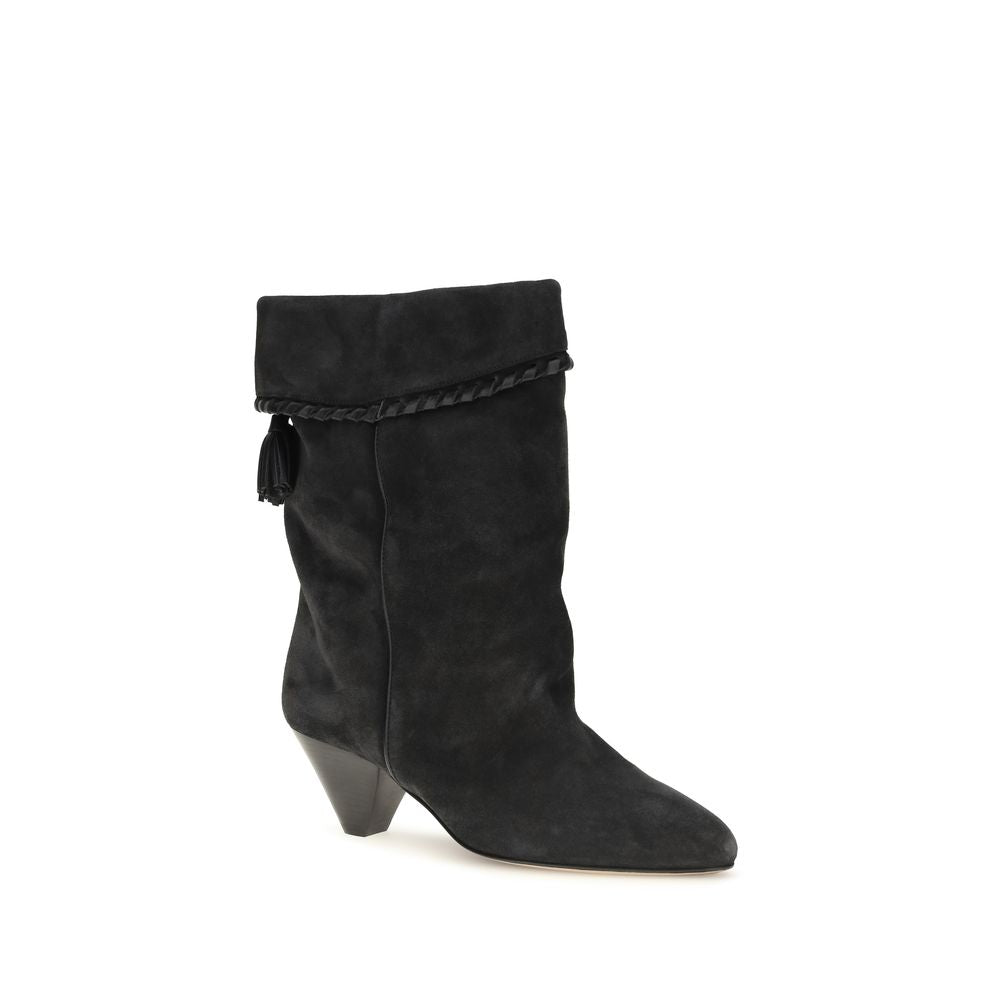 Isabel Marant Schwarze Bos Taurus Kalbsleder-Stiefel