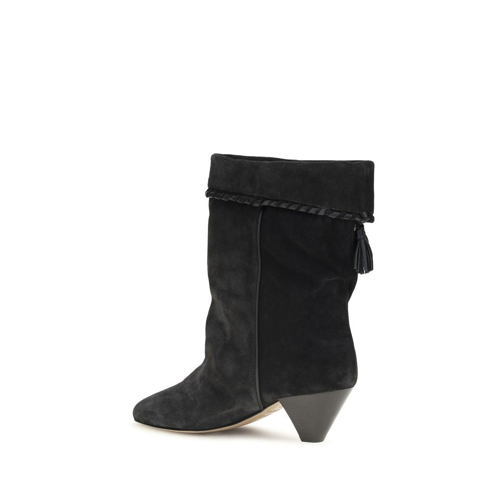 Isabel Marant Schwarze Bos Taurus Kalbsleder-Stiefel