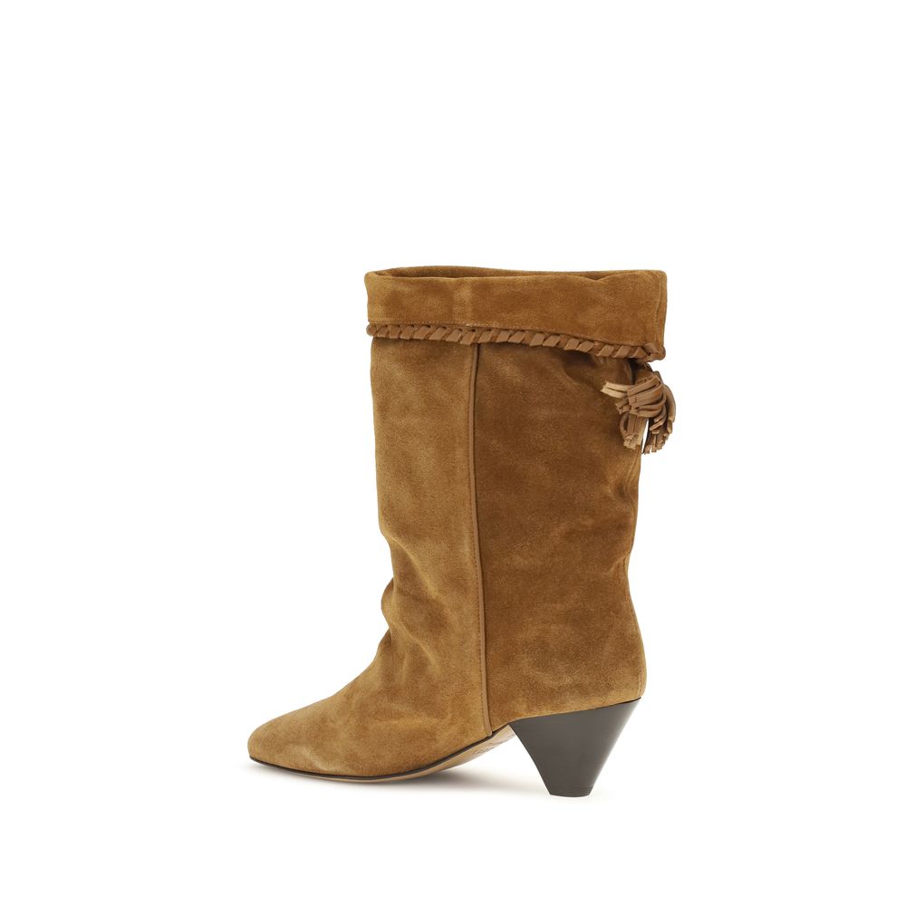 Isabel Marant Braune Kalbsleder Bos Taurus Stiefeletten