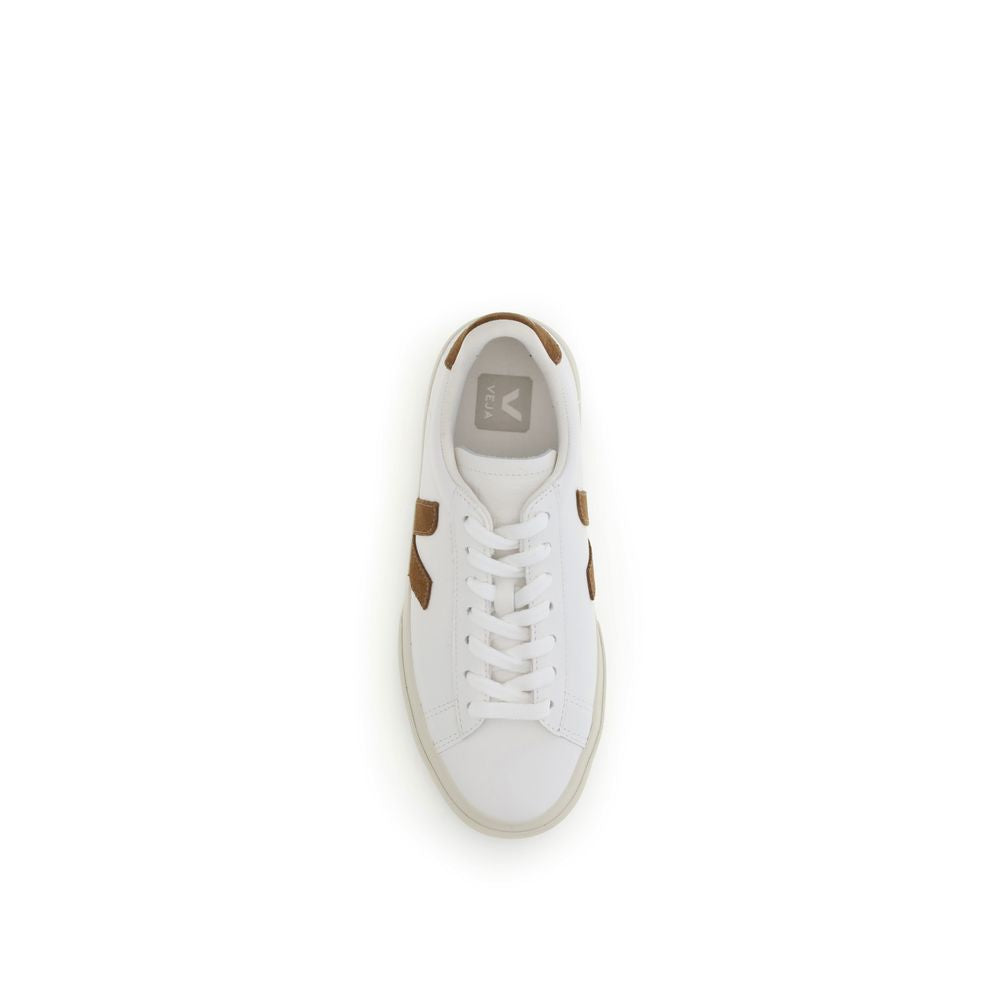 Veja Weiße Low-Top-Sneaker aus Kalbsleder Bos Taurus