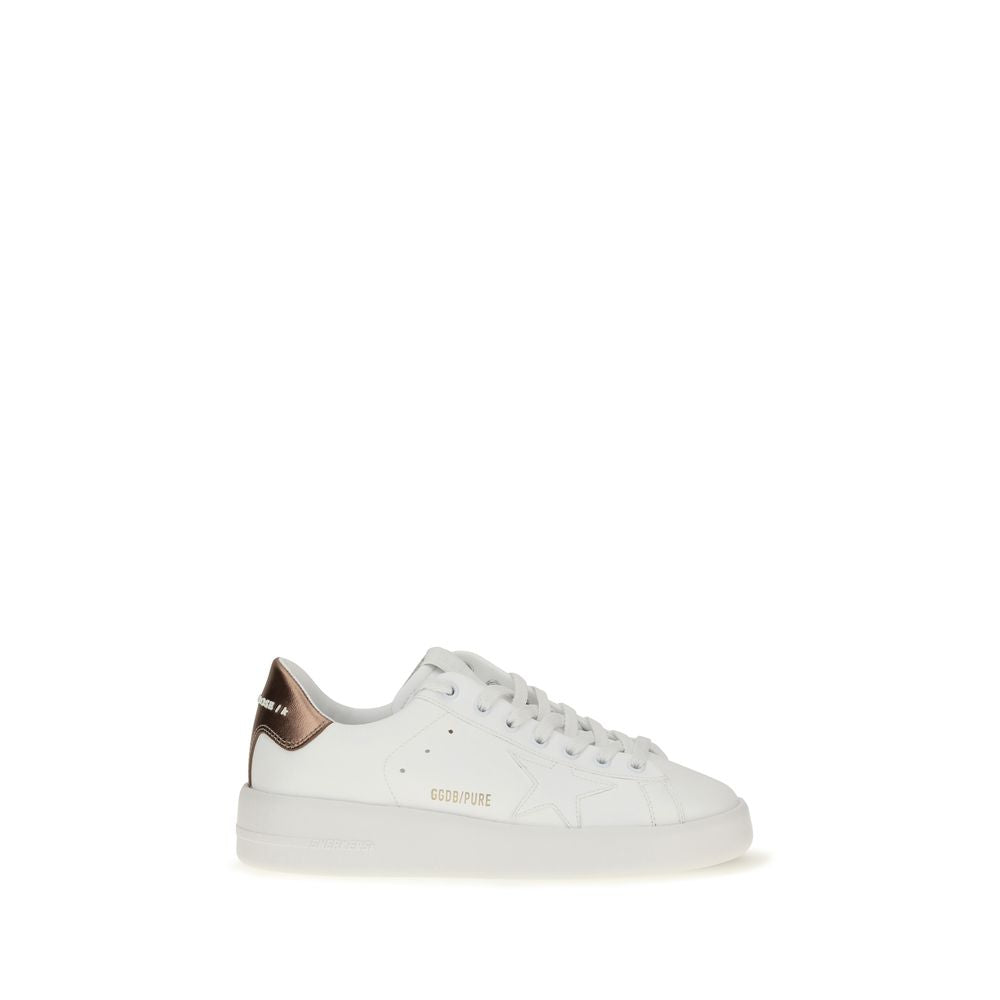 Golden Goose Weiße Low-Top-Sneaker aus Kalbsleder Bos Taurus