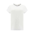 Brunello Cucinelli Weißes T-Shirt aus Elasthan