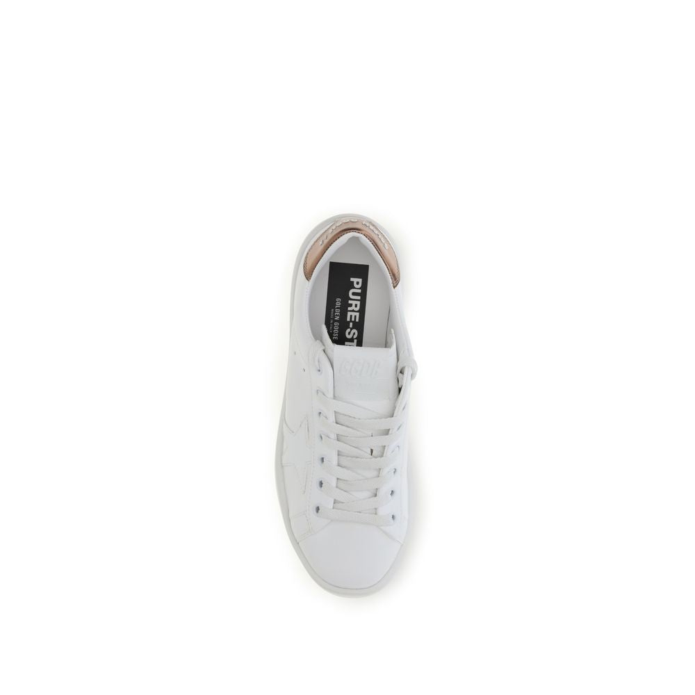 Golden Goose Weiße Low-Top-Sneaker aus Kalbsleder Bos Taurus