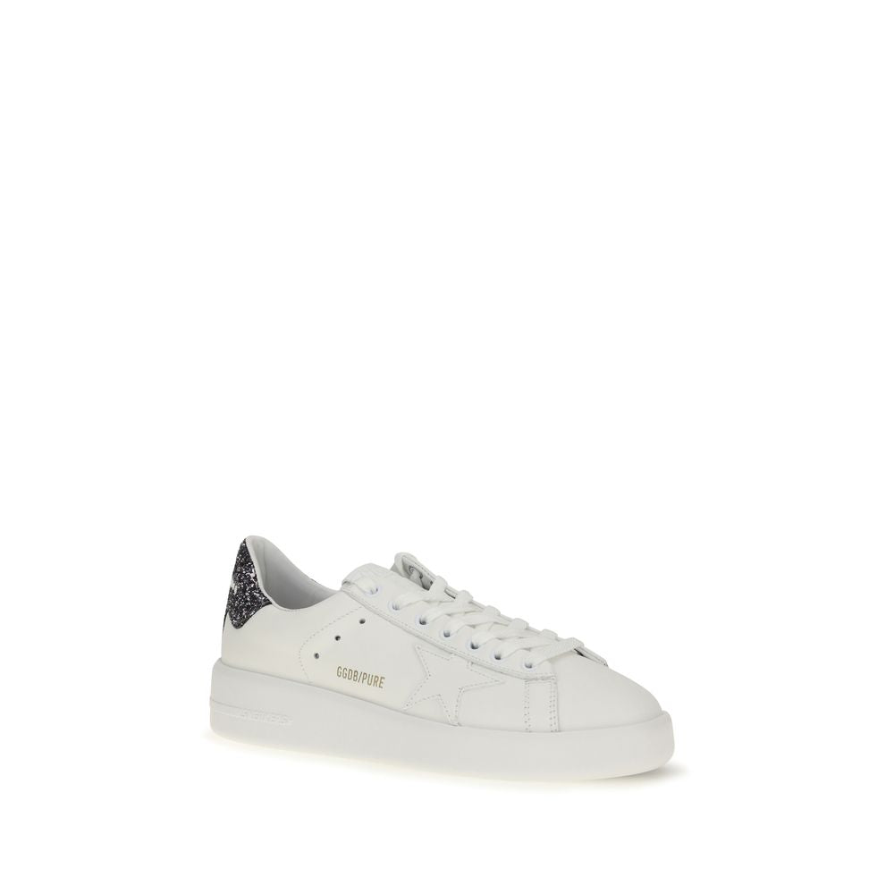 Golden Goose Weiße Low-Top-Sneaker aus Kalbsleder Bos Taurus