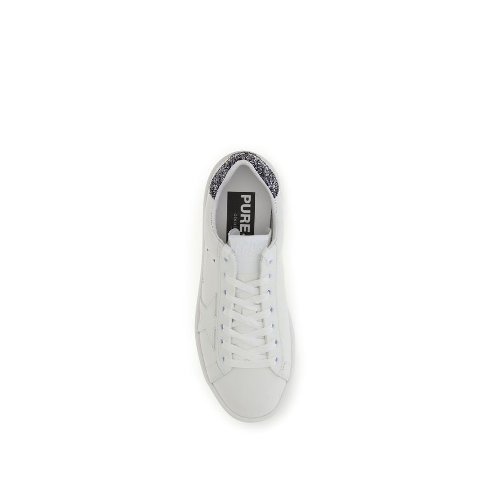 Golden Goose Weiße Low-Top-Sneaker aus Kalbsleder Bos Taurus