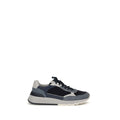 Brunello Cucinelli Blaue Kalbsleder Bos Taurus Sportschuhe