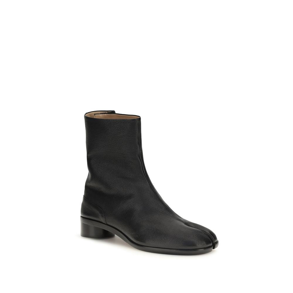 Maison Margiela Schwarze Ankle Boots aus Kalbsleder Bos Taurus