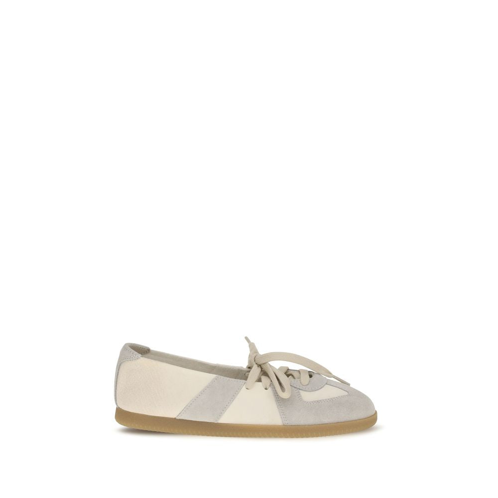 Maison Margiela Beige Calf Leather Bos Taurus Ballet Flats