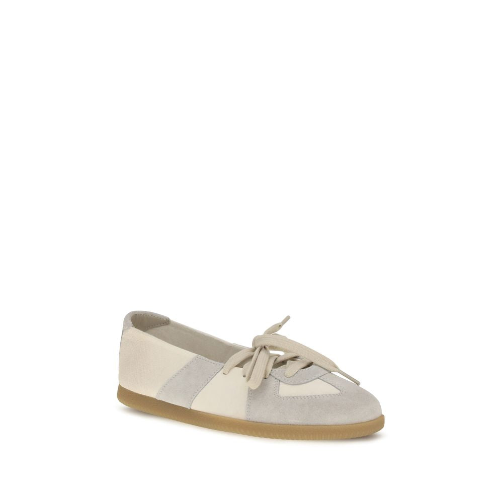 Maison Margiela Beige Calf Leather Bos Taurus Ballet Flats
