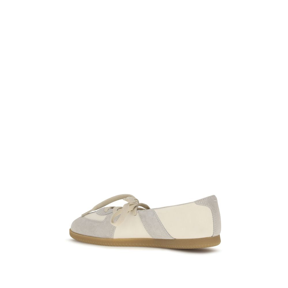 Maison Margiela Beige Calf Leather Bos Taurus Ballet Flats