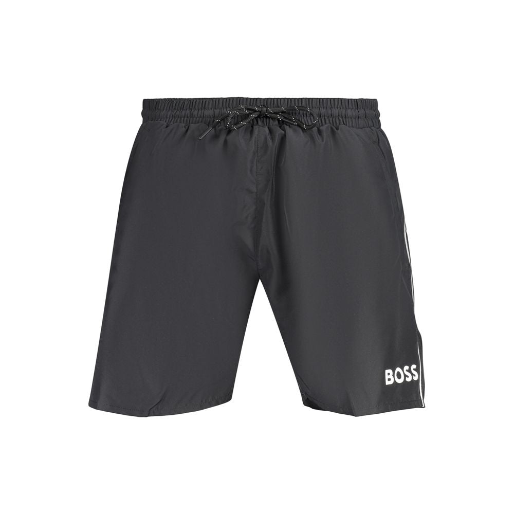 Hugo Boss Herrenshorts aus schwarzem Polyester