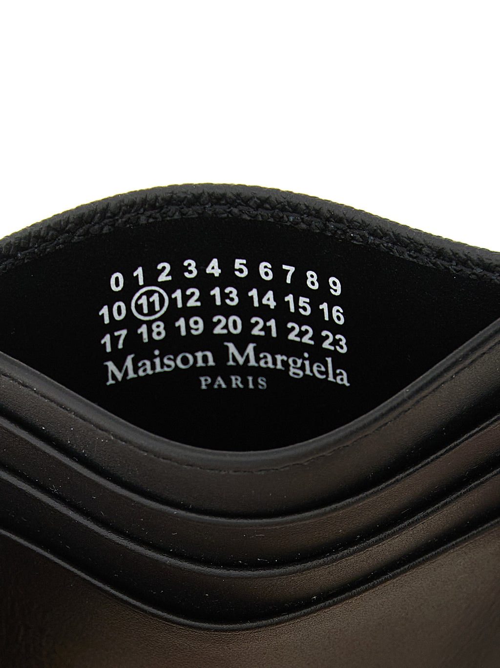 Maison Margiela Schwarzer Kalbsleder-Kartenetui