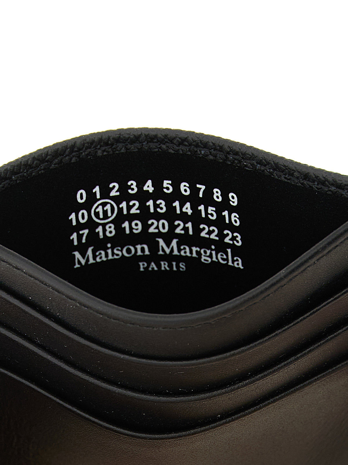 Maison Margiela Schwarzer Kalbsleder-Kartenetui