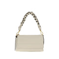 Coccinelle Beige Kalbsleder Bos Taurus Schultertasche