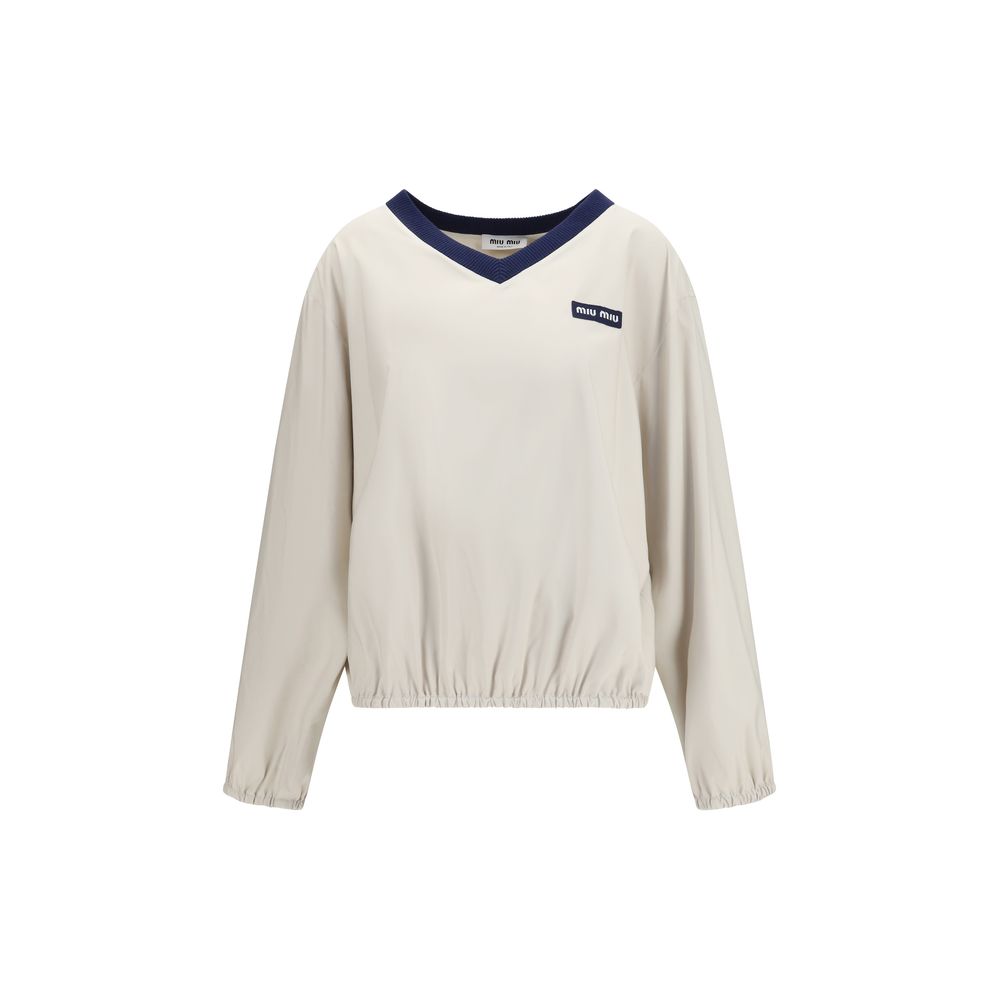 Miu Miu Beige Recycled Polyester Sweatshirt