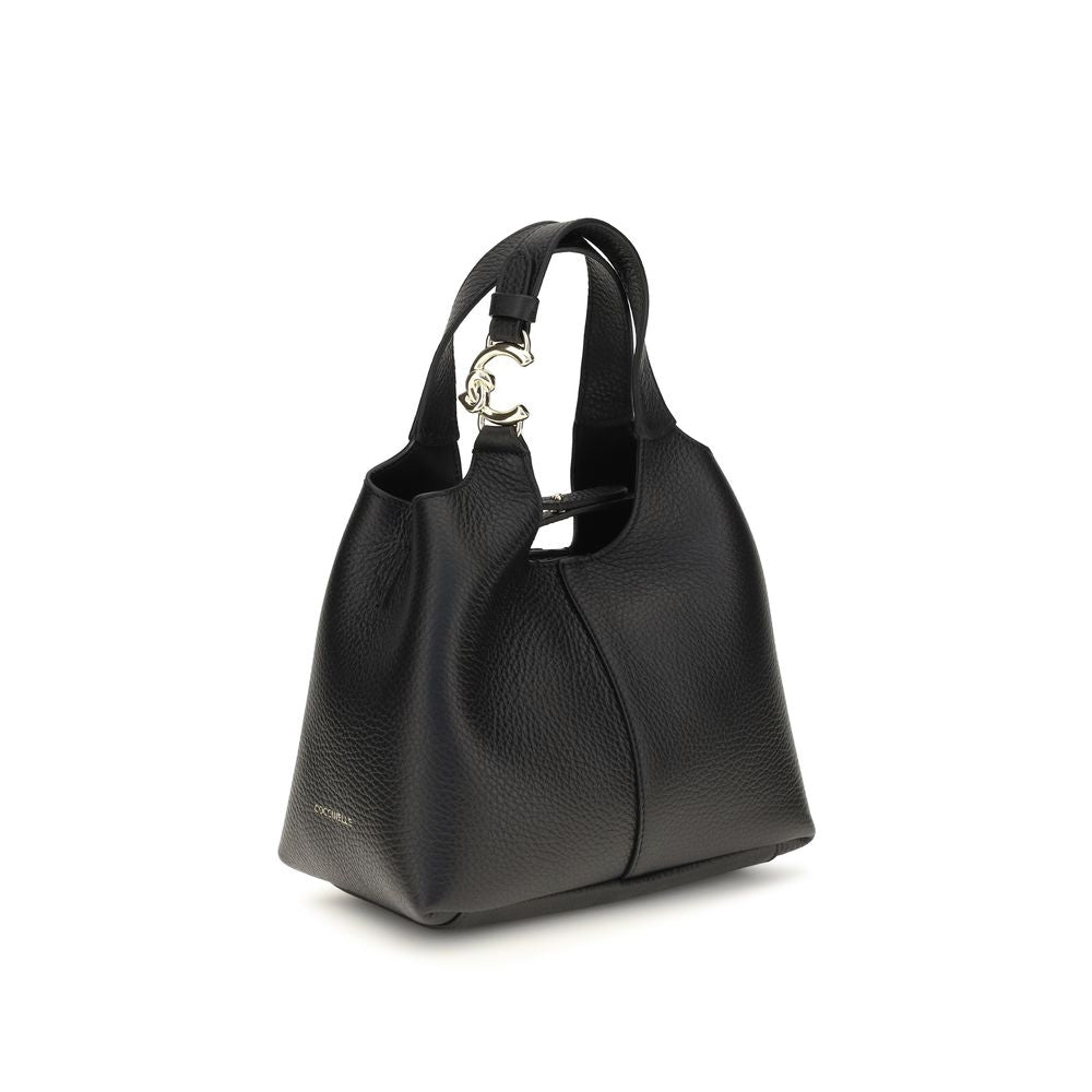 Coccinelle Schwarze Bos Taurus Kalbsleder Schultertasche