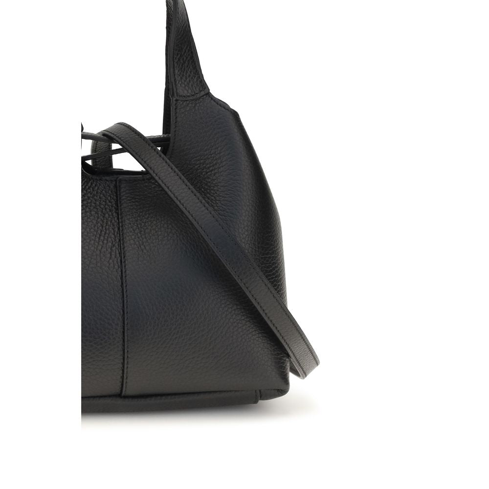 Coccinelle Schwarze Bos Taurus Kalbsleder Schultertasche