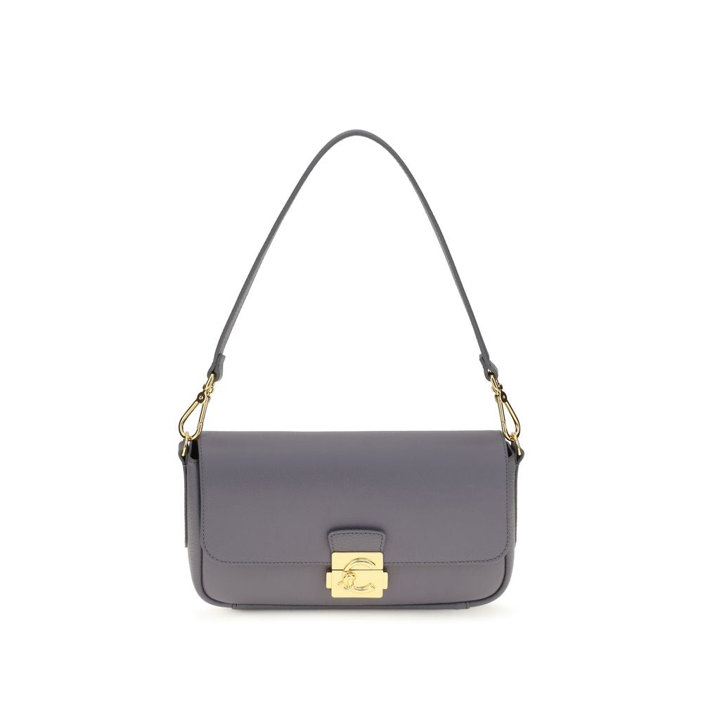 Coccinelle Schultertasche aus blauem Kalbsleder Bos Taurus