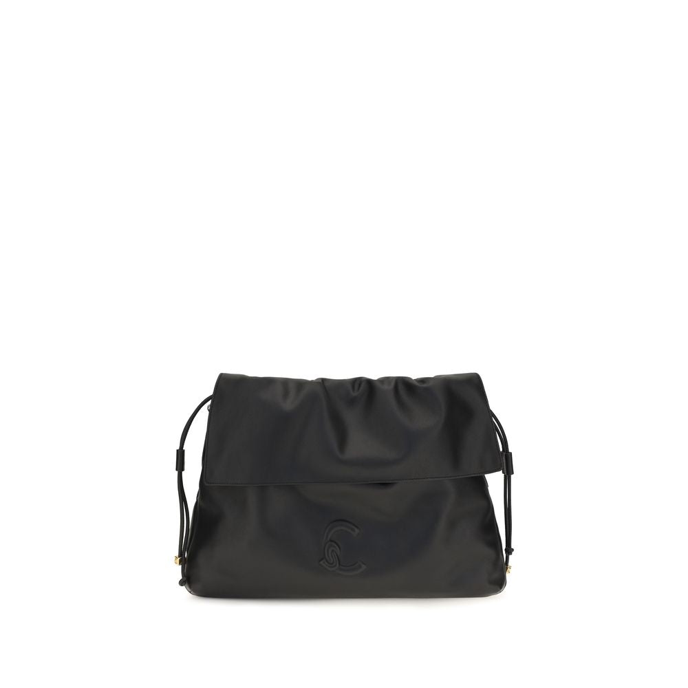 Coccinelle Schwarze Bos Taurus Kalbsleder Schultertasche