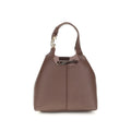 Coccinelle Beige Kalbsleder Bos Taurus Schultertasche