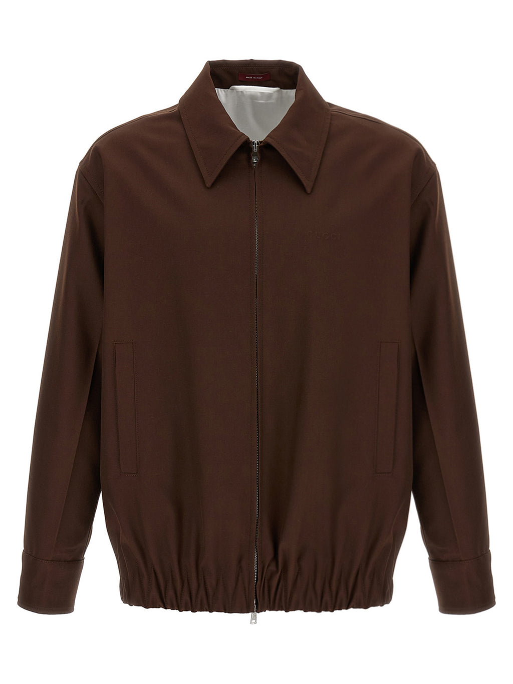 Gucci Brauner Wollmantel in voller Länge