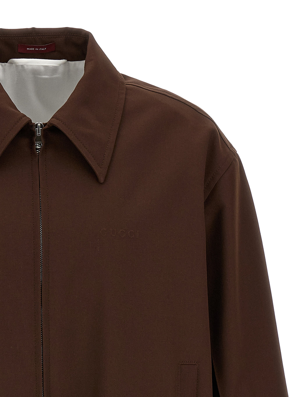 Gucci Brauner Wollmantel in voller Länge