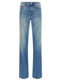 Gucci Blaue Baumwoll-Jeans mit ausgestelltem Bein