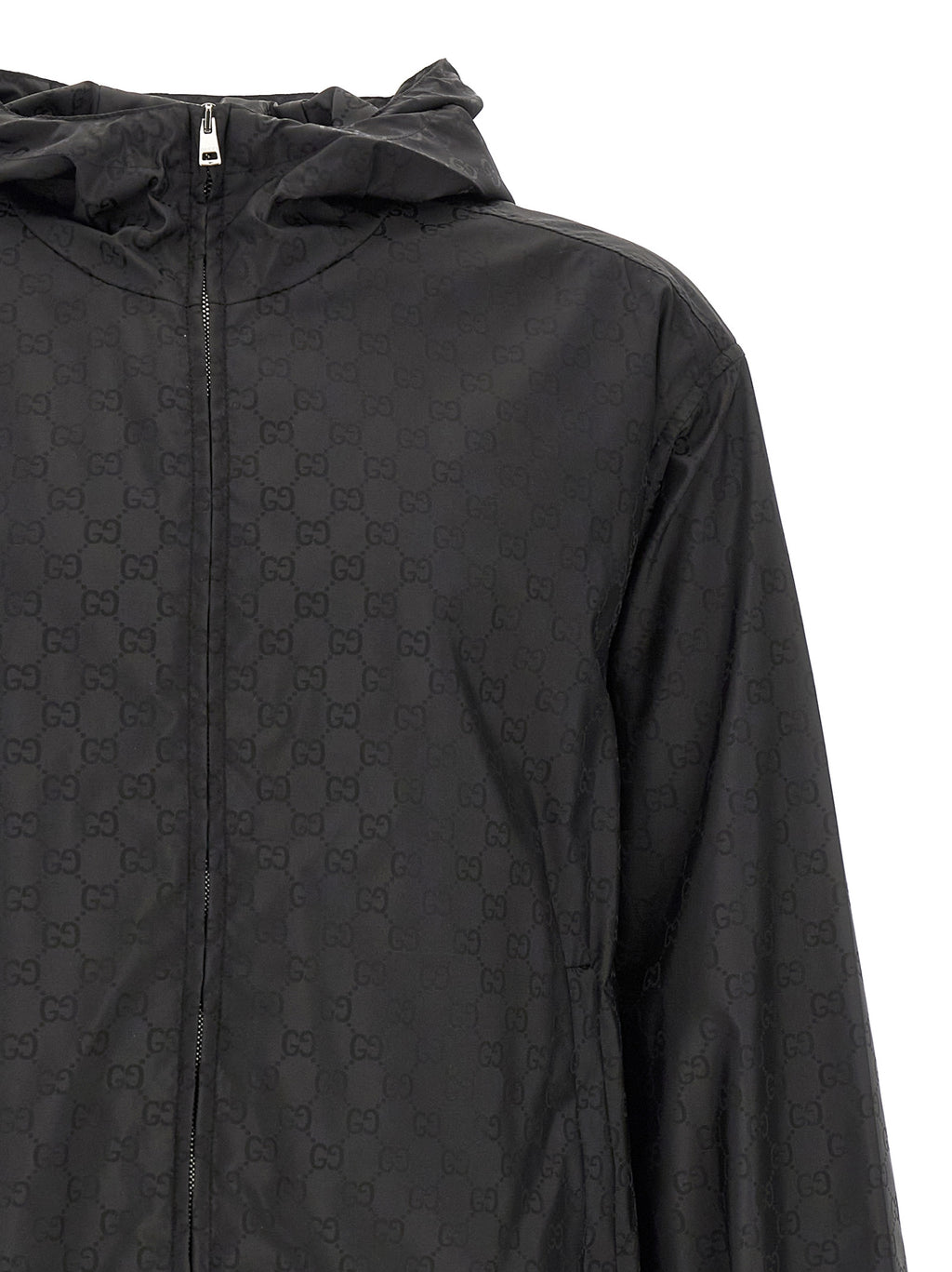 Gucci Schwarze Polyamid-Shell-Jacke
