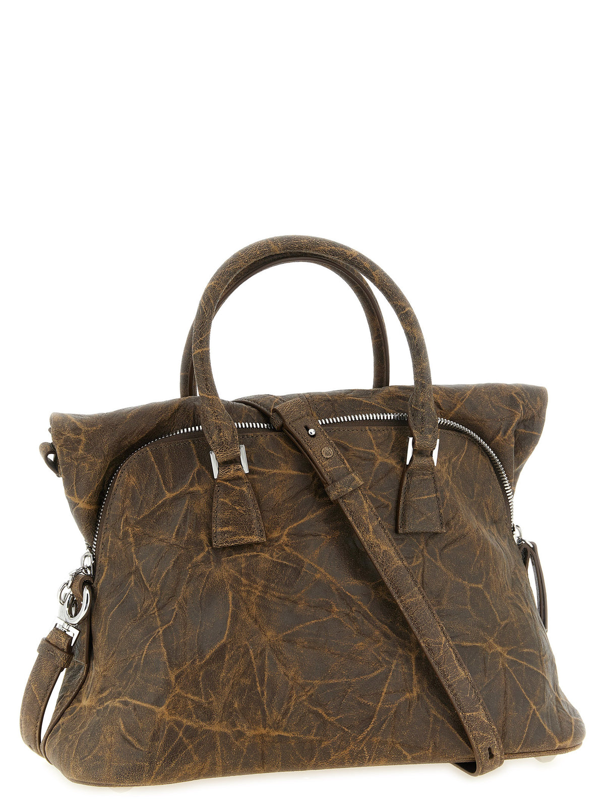 Maison Margiela Braune Ziegenleder-Schultertasche
