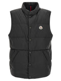 Moncler Schwarze ärmellose Jacke aus Polyamid