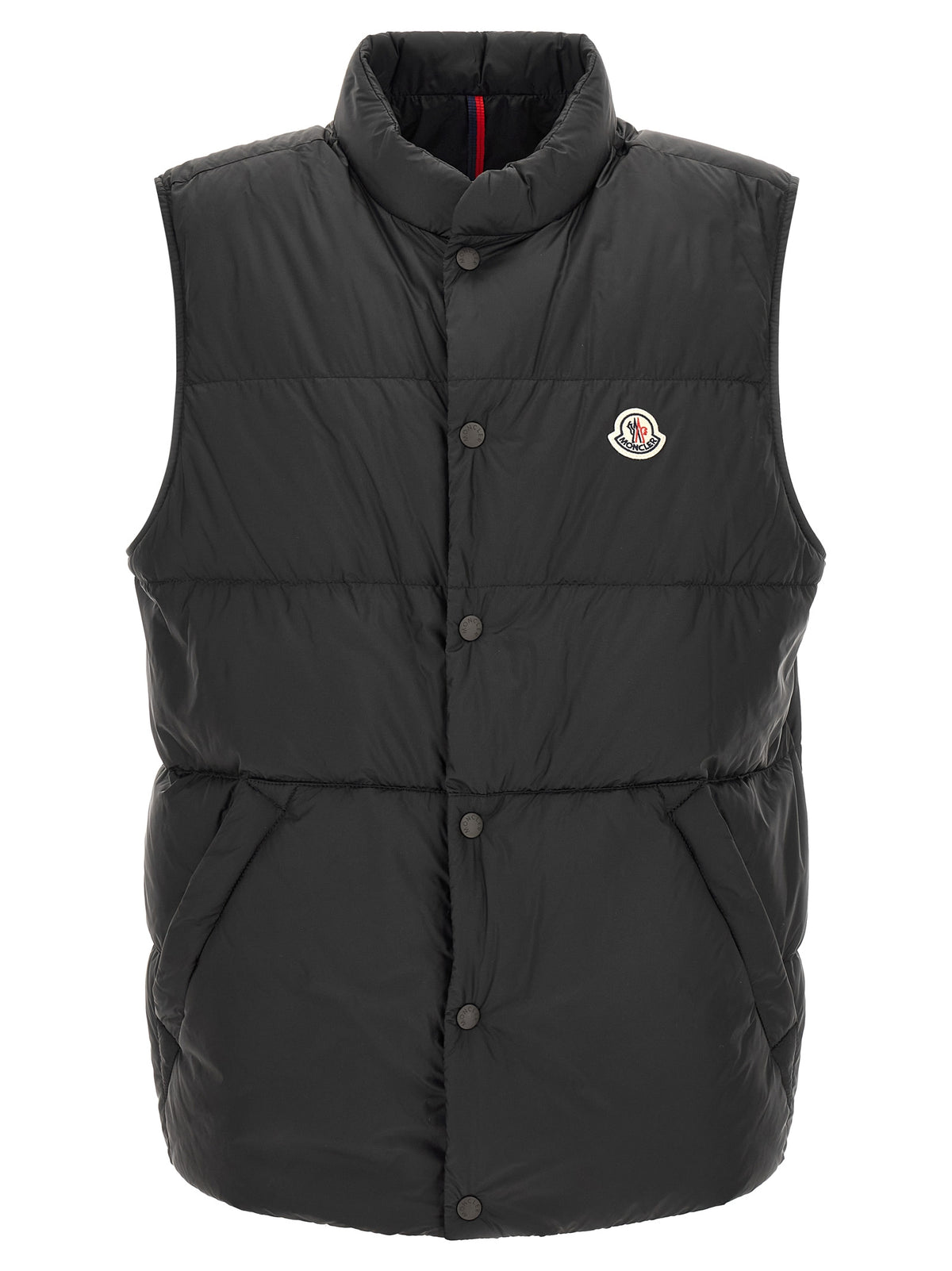 Moncler Schwarze ärmellose Jacke aus Polyamid