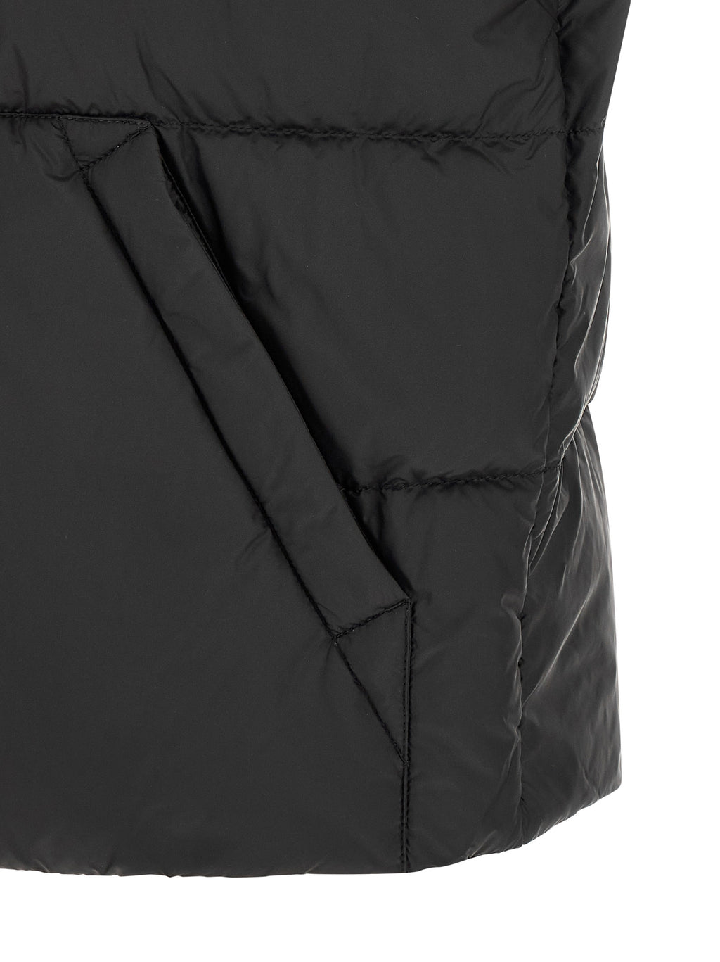 Moncler Schwarze ärmellose Jacke aus Polyamid
